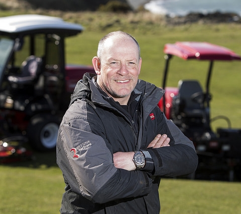 Nefyn Golf Club Groundsman with Toro machinery