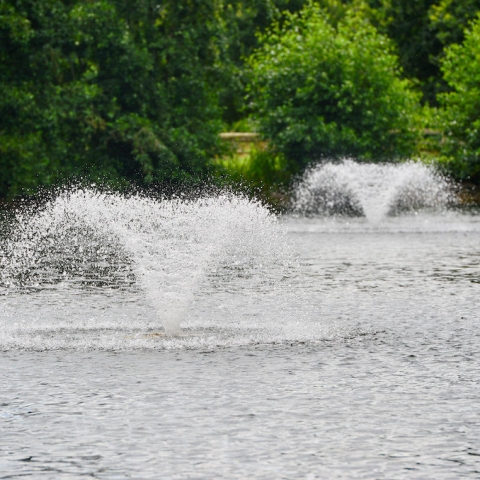 The two Otterbine fractional aerators at Millets Farm Fly Fishing Club.