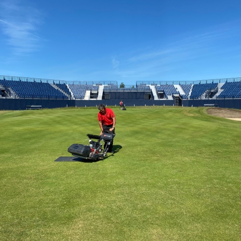 Toro out on the course at Royal St George’s during the 149th Open.