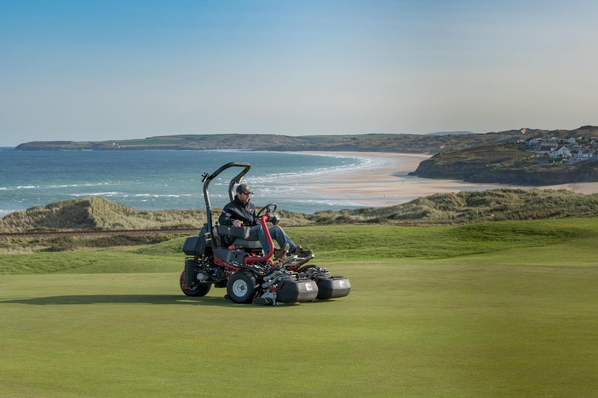 Toro ride on mower at West Cornwall golf course.