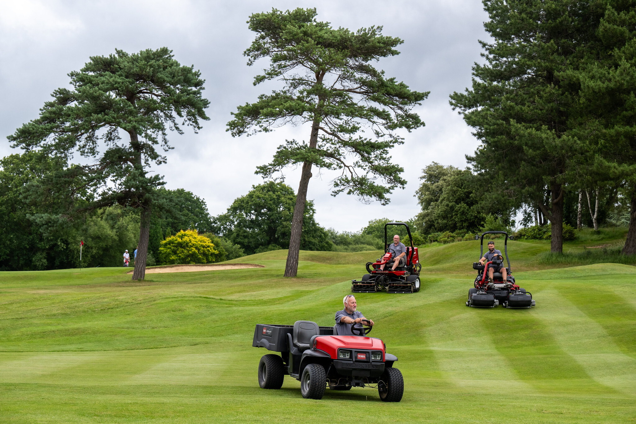 Toro Workman and mowers out and about at Highwoods.
