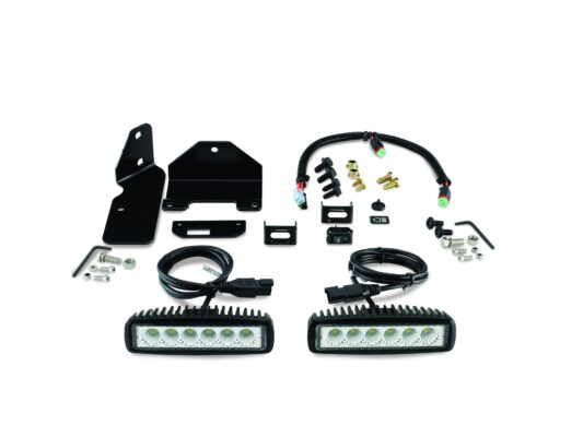 Toro LED light bar kit with mounting brackets, wiring and hardware for turf maintenance vehicles.