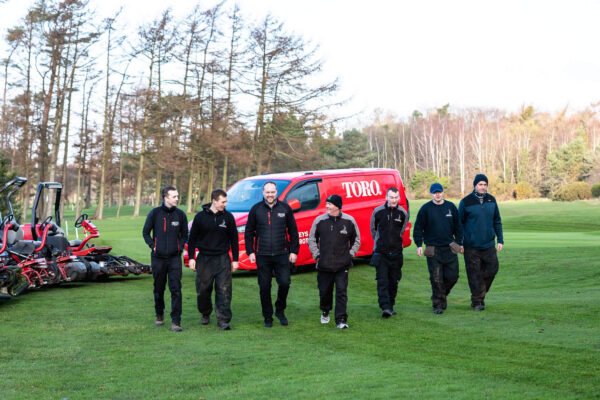 Reesink Turfcare and Keys Brothers teams at Massereene Golf club with Toro machinery.