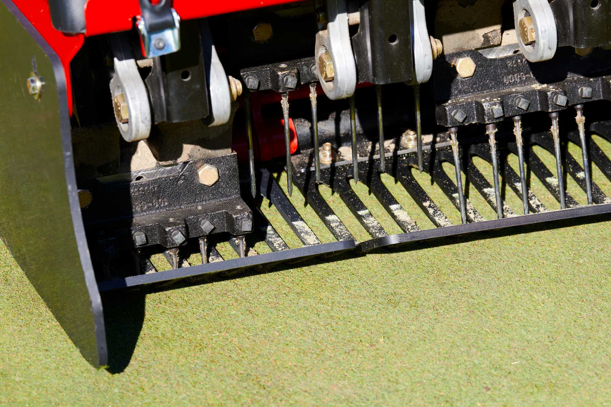 Toro solid tines or needle tines on a Toro turf aerator.