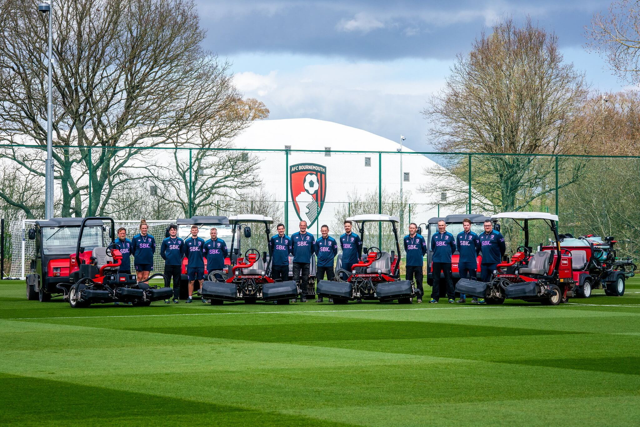 A new fleet of Toro machinery at AFC Bournemouth's new training ground.