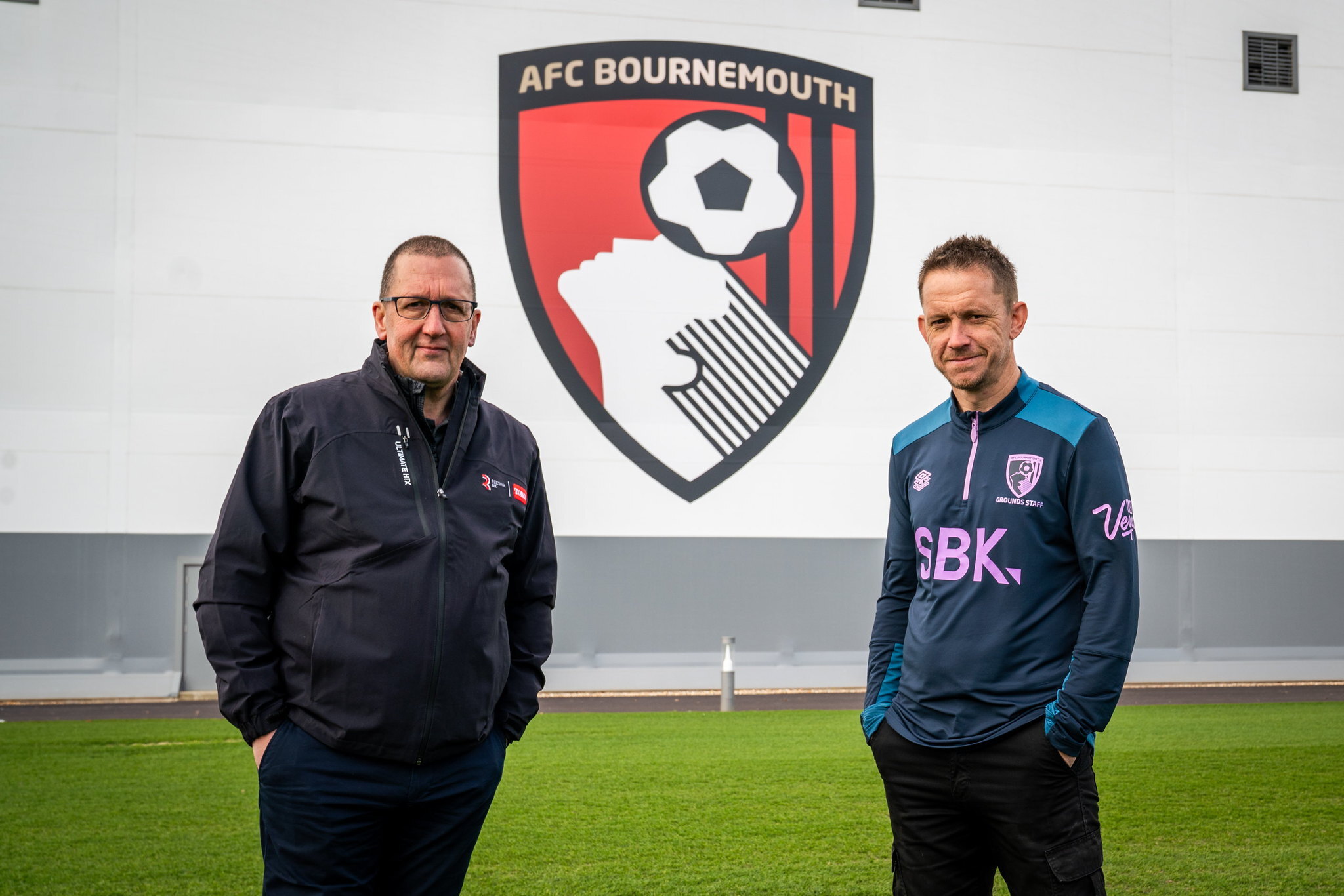 Reesink's Mark Winder and AFC Bournemouth's Ian Lucas.