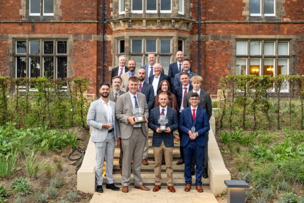 The finalists of Student Greenkeeper of the Year 2026 with the judges.