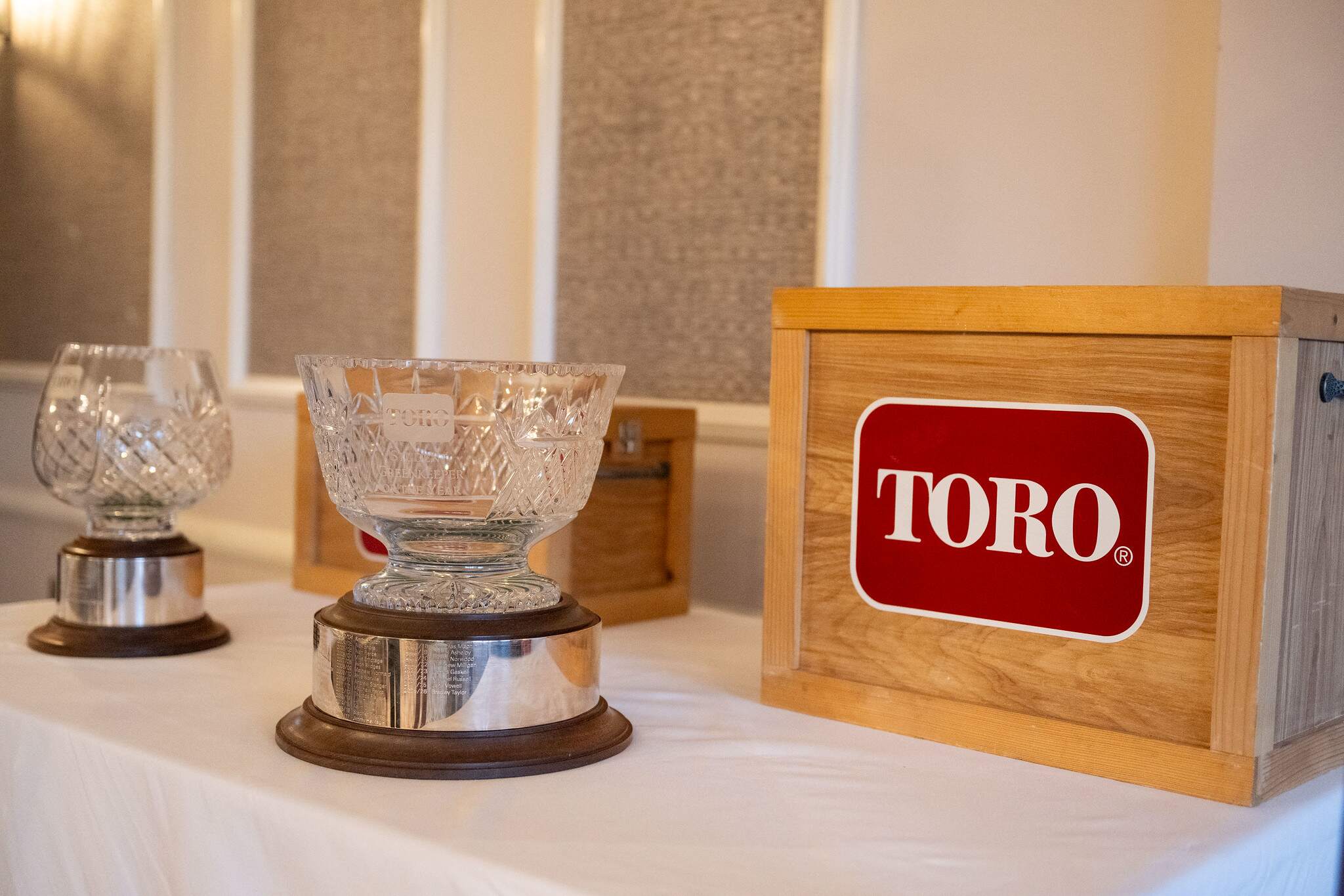Student Greenkeeper of the Year trophies