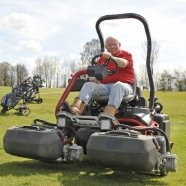 “Toro came top, no argument,” says head greenkeeper Dave Macavay, pictured on one of the club’s new machines.