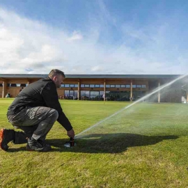The course benefits from Toro Infinity Sprinklers and Flex 800 sprinklers on the tees.