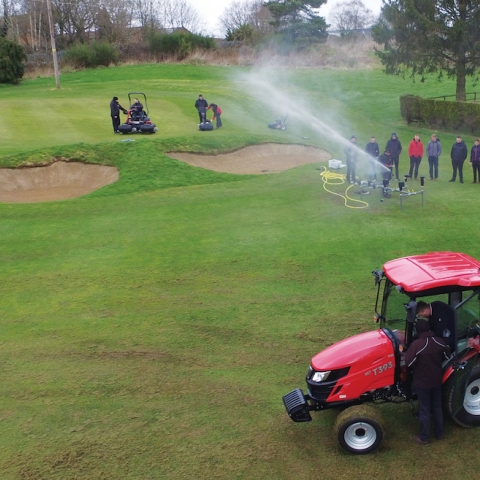 Machinery demonstrations and an irrigation display were conducted by representatives for Toro machinery, Toro irrigation and TYM tractors from Reesink Turfcare at the Young Greenkeepers Education Day.