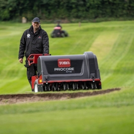 Chris is planning on buying the ‘game changing’ ProCore 648 aerator at the end of the lease deal.