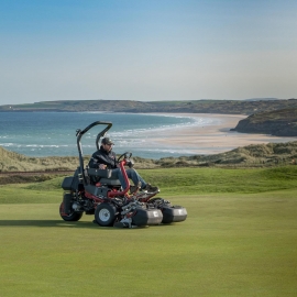 Course manager Lawrie invested in Toro partly due to the superior cut the brand provides.