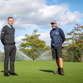 Course manager, Andy Smith, right, with Reesink's Robert Jackson.