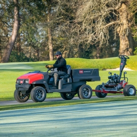 Toro’s electric Workman GTX electric utility vehicle in action at Royal Norwich.