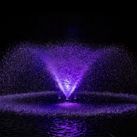 Otterbine’s Fountain Glo™ colour changing lights creates a stunning light display for your fountain at night.